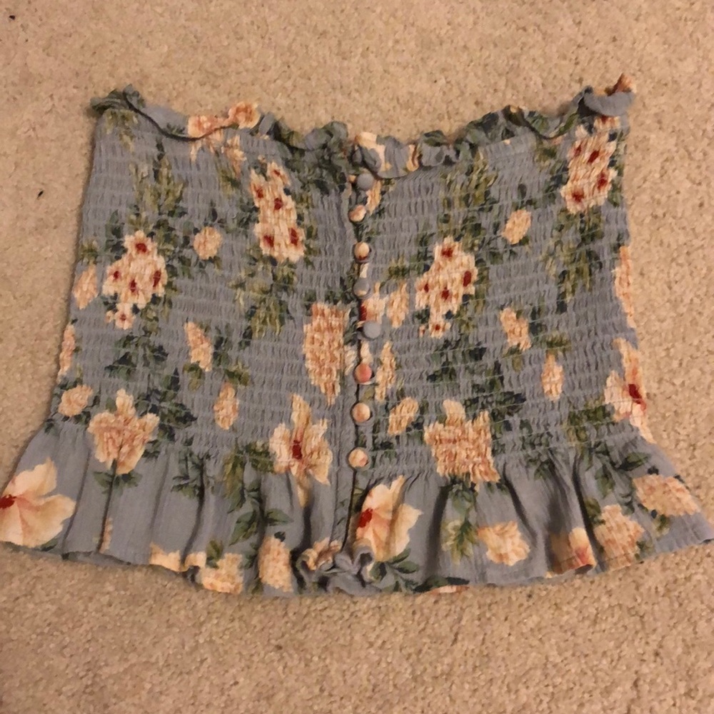smocked tube top